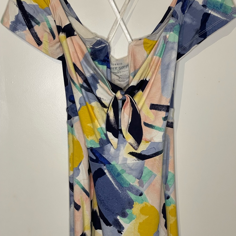 Torrid Multicolor Abstract Print Top